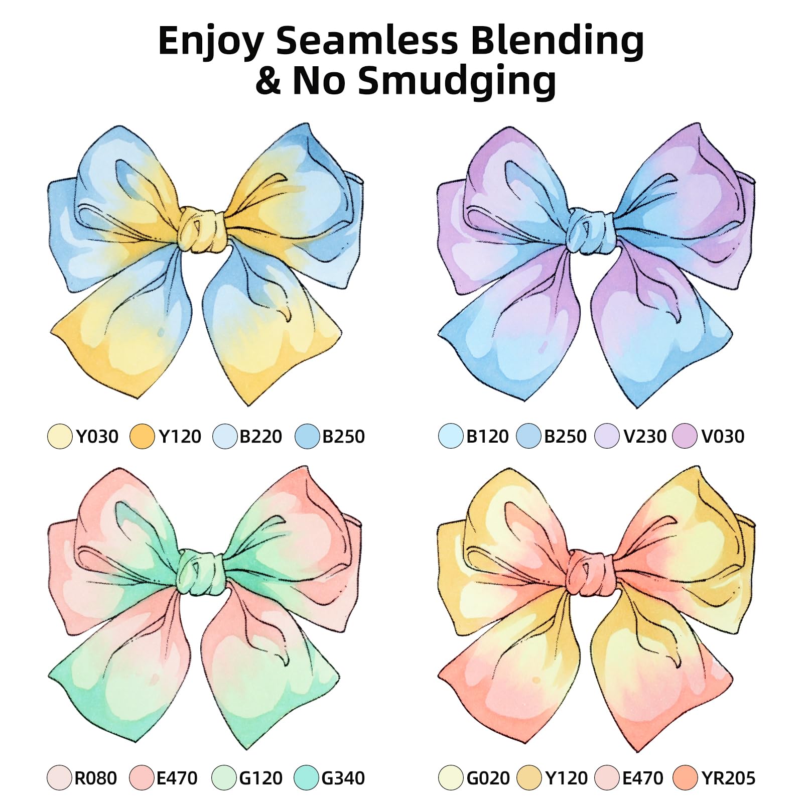 SFAIH Art Pastel Alcohol Markers Brush & Fine Tip - 61 Dreamy Colors | Seamless Blending, Reversible Brush Dual Tip Markers for Artist Adult Coloring Illustration Sketch Manga, Colorless Blender